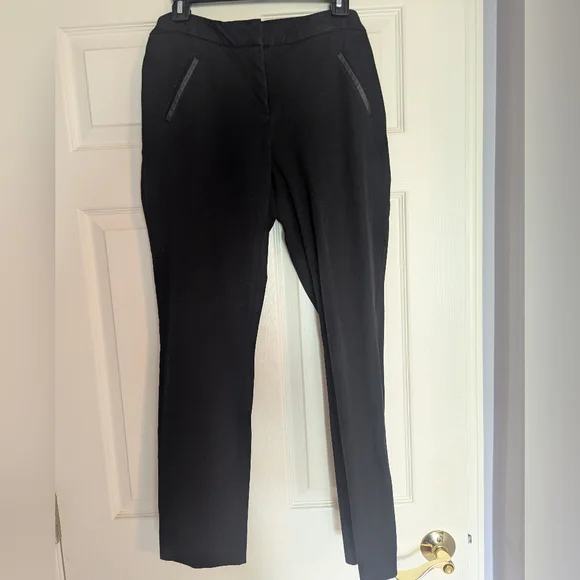 Black Straight Leg Pants with Sleek Design - Picture 1 of 5
